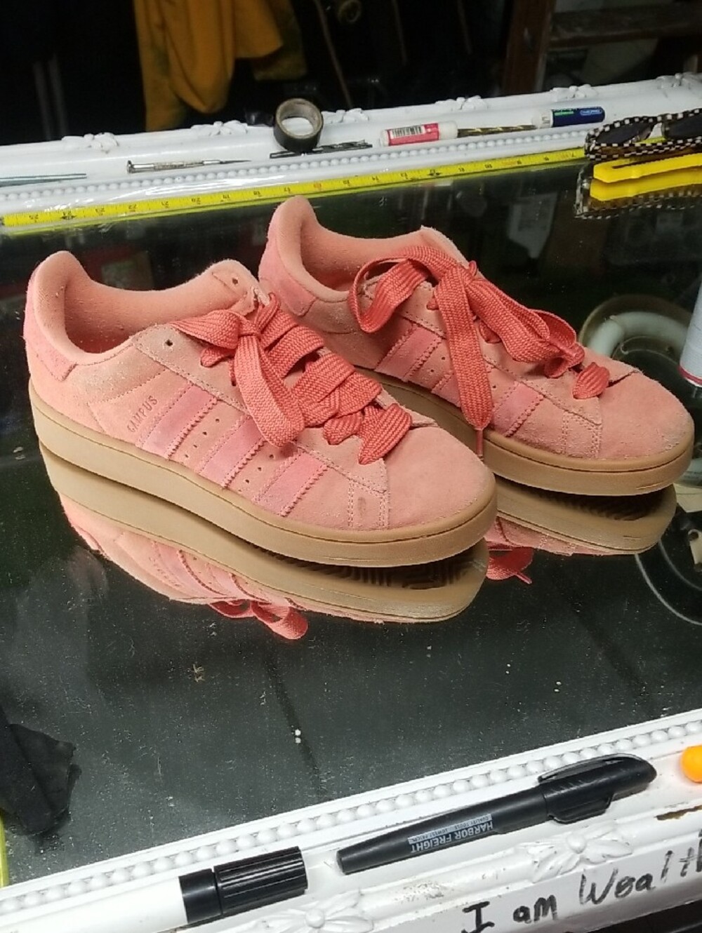 Adidas Women's Campus 00s Suede Sneakers Wonder Clay.  Rare. - Picture 3 of 7